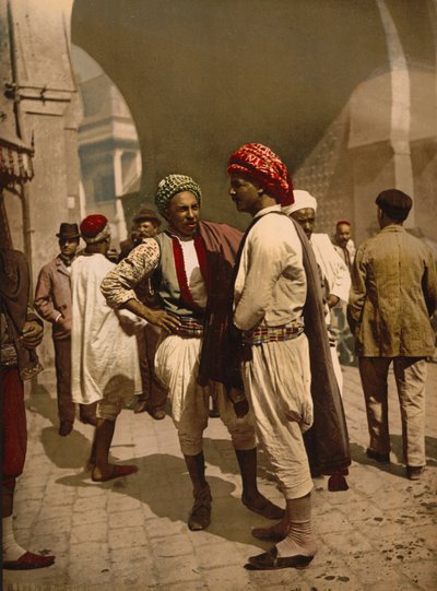 Turbanned men in Tunis, c.1899 by Detroit Publishing Co.
