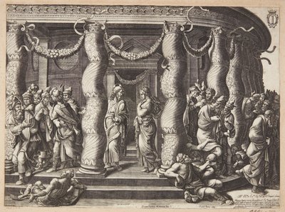 Christ and the Woman Taken in Adultery by Diana Scultori