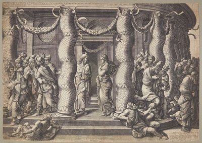 Christ and the Woman Taken in Adultery by Diana Scultori