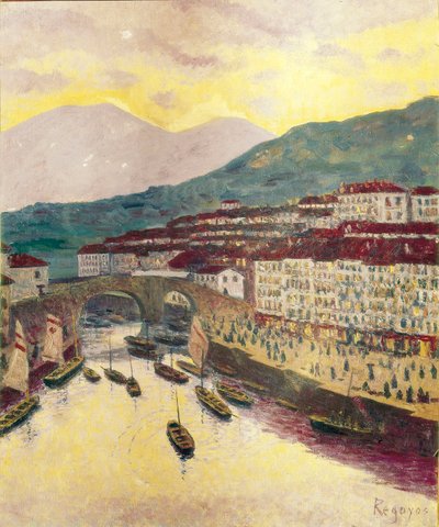 Arrival of Fishermen in Ondarroa by Diario or Dario de Regoyos y Valdes