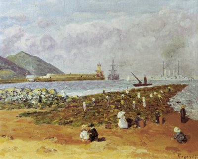 The Breakwater by Diario or Dario de Regoyos y Valdes