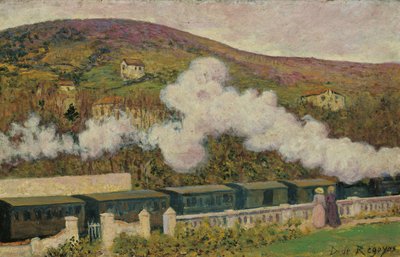 The Passing of the Train by Diario or Dario de Regoyos y Valdes