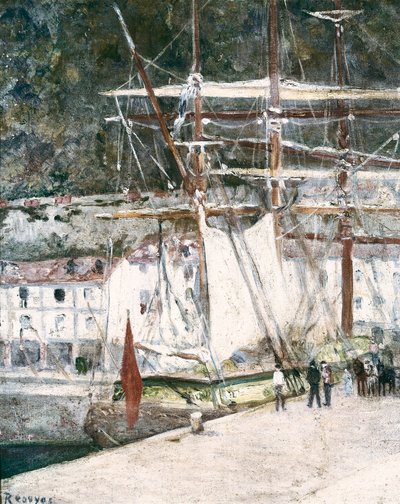 View of the port of San Sebastian in Spain by Diario or Dario de Regoyos y Valdes
