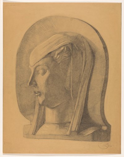 Head of a Veiled Woman by Dick Ket (signed by artist)