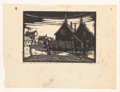 Houses on the Boulevard in Scheveningen by Dick Ket (signed by artist)