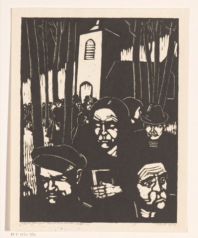 Churchgoers by Dick Ket (signed by artist)