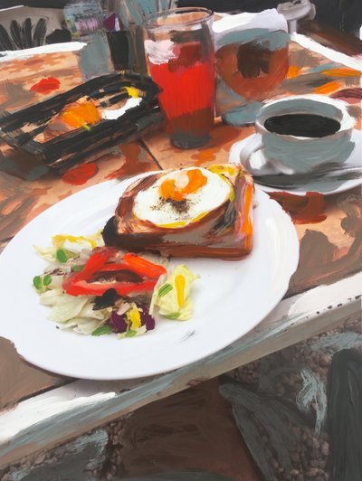 Intervened Breakfast, 2018 by Diego Beyro