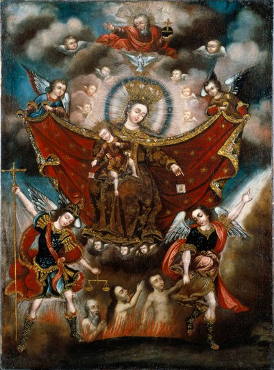 The Virgin of Carmel Saving Souls in Purgatory by Diego Quispe Tito