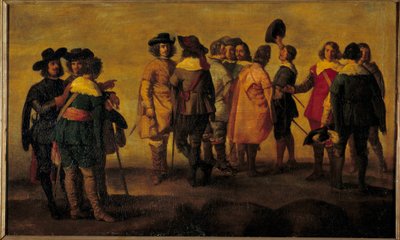 Conversation or Meeting of Thirteen Characters by Diego Rodriguez de Silva y (after) Velazquez