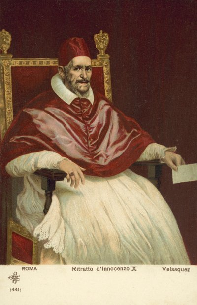 Portrait of Pope Innocent X by Diego Rodriguez de Silva y (after) Velazquez
