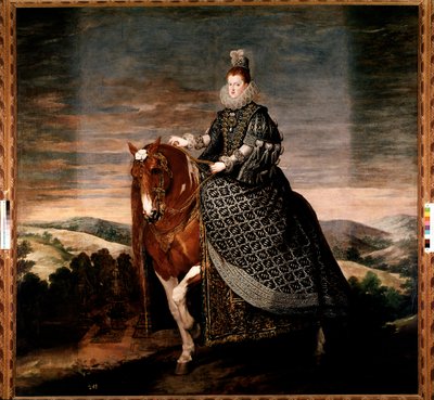 Equestrian Portrait of Queen Margarita of Austria by Diego Velázquez