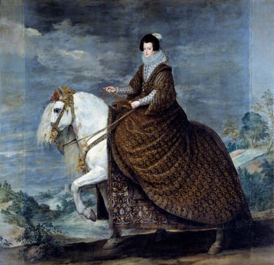 Equestrian portrait of Elisabeth of France or Isabelle of Bourbon by Diego Velázquez