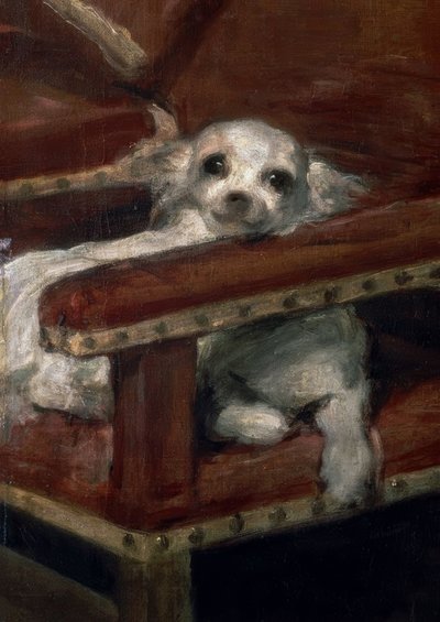 Infant Philipp Prosper (detail: small dog) by Diego Velázquez