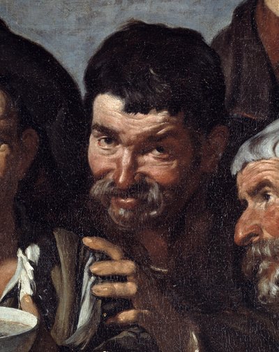 The Triumph of Bacchus or The Drunks (detail) by Diego Velázquez