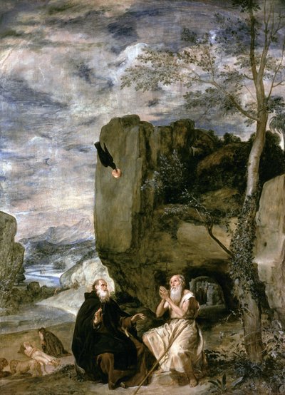 St. Anthony the Abbot and St. Paul the First Hermit by Diego Velázquez