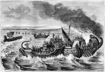 Combat Between Roman and Veneti Vessels, Loire River by Dietrich