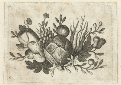 Festoon of Fruits (series title: Fruchtenbuchlein zum Reisen dienlich) by Dietrich Krüger (attributed to)