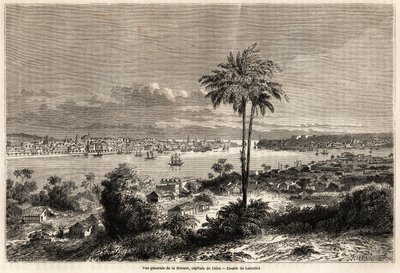 General view of Havana, capital of Cuba, drawing by Lancelot to illustrate the voyage to the island of Cuba, in 1859, by Richard Dana. Engraving in 