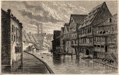Old Tanneries in Ulm by Dieudonne Auguste Lancelot
