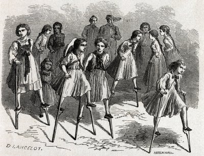 The game of the echasse at Ulm by Dieudonne Auguste Lancelot