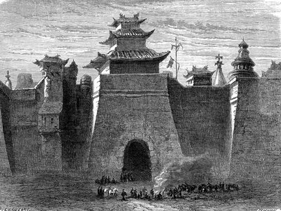 Walls and Gate of Beijing, China by Dieudonne Auguste Lancelot