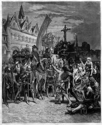 Etienne Marcel and the Reading of the Great Ordinance of 1357 (engraving after the painting by Diogene Ulysse Napoleon Maillart) by Diogene Ulysse Napoleon Maillart