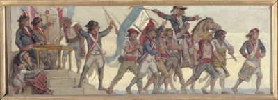 The Departure of the Conscripts, The Homeland in Danger: Sketch for the School of Rue de Château-Landon by Diogene Ulysse Napoleon Maillart