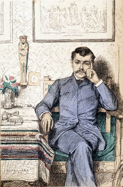Portrait of Paul Bourget, French novelist (1852-1935) by Diogene Ulysse Napoleon Maillart