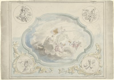 Design for a Ceiling Painting with Charitas and Pax by Dionys van Nijmegen