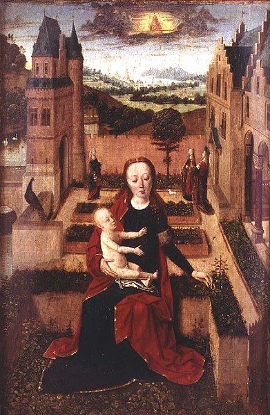 Madonna and Child Seated on a Wall by Dirck (circle of) Bouts