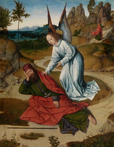 Elijah in the Desert (detail) by Dirck Bouts