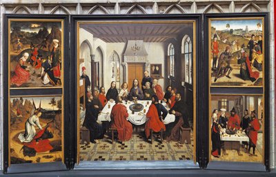 Paintings of the Last Supper, Louvain, Flemish Brabant, Flanders, Belgium by Dirck Bouts