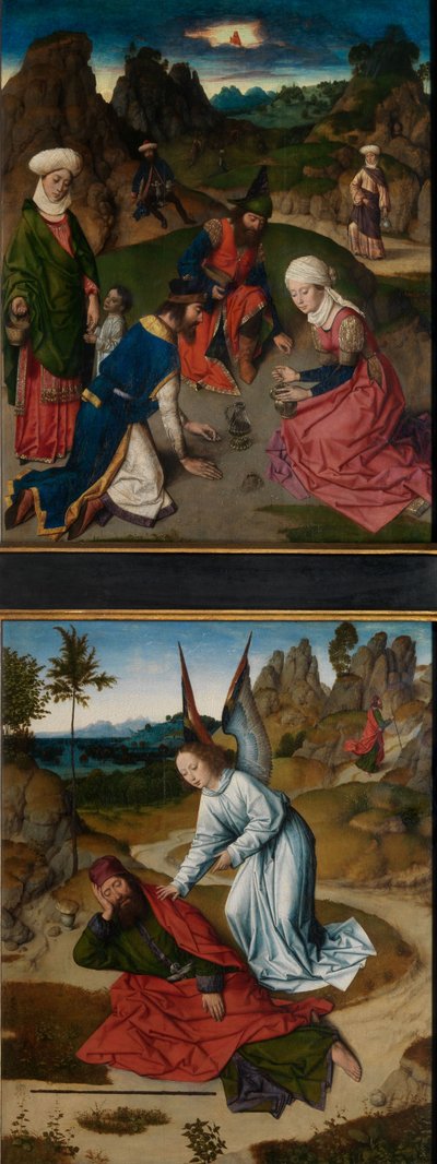 The Gathering of the Manna and Elijah in the Desert, from the Altarpiece of the Holy Sacrament by Dirck Bouts