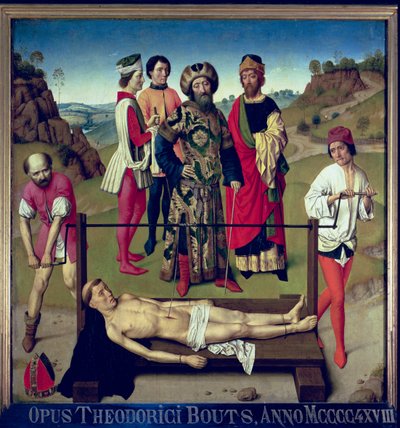 The Martyrdom of Saint Erasmus, central panel from the Triptych of Saint Erasmus by Dirck Bouts