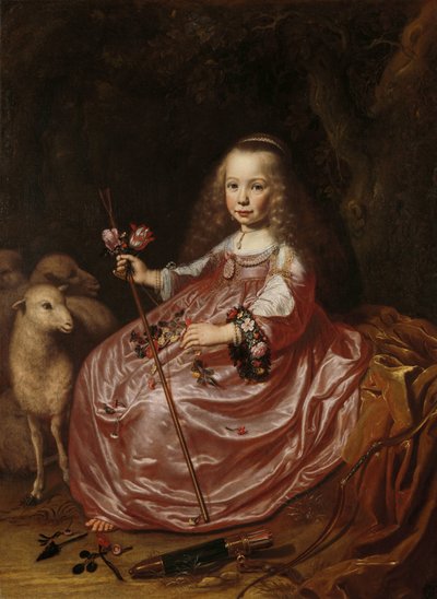 Portrait of Clara Alewijn, Daughter of Abraham Alewijn and Geertruid Hooftman by Dirck Dircksz. van Santvoort