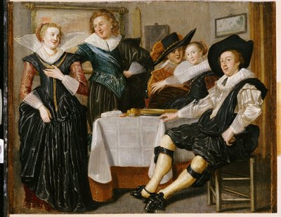 A Merry Company in an Interior by Dirck Hals