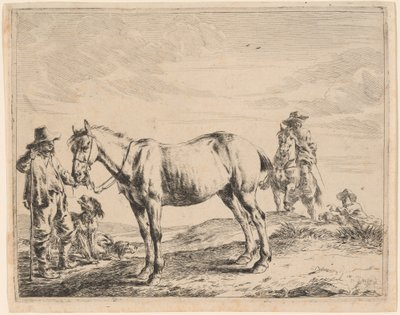 A Man Holding a Horse by His Bridle by Dirck Stoop