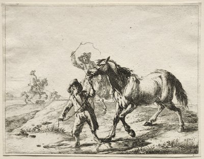 A Boy Taking a Horse to Drink by Dirck Stoop