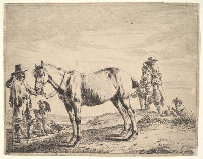 Man Holding a Horse by the Bridle by Dirck Stoop