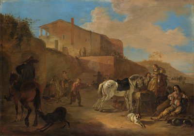 The Hunting Party by Dirck Stoop