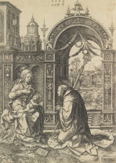 St. Bernard Adoring the Christ Child by Dirck Vellert