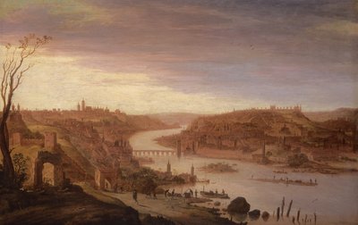Panoramic View of Prague (restored version) by Dirck Verhaert