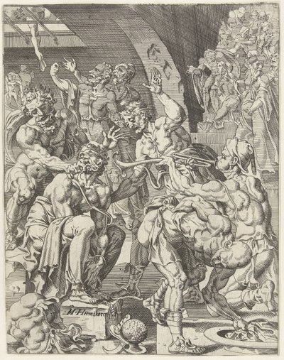 Mocking of Christ (The Fall and Redemption of Mankind through the Life and Passion of Christ) (series title) by Dirck Volckertsz. Coornhert (attributed to)