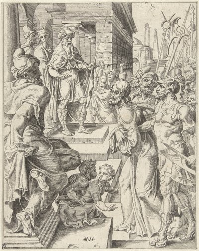Christ before Pilate by Dirck Volckertsz. Coornhert (attributed to)