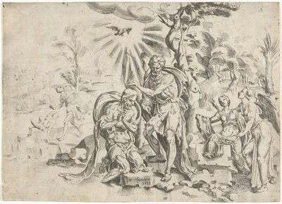 Baptism of Christ by Dirck Volckertsz. Coornhert (attributed to)