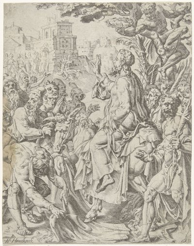 Entry into Jerusalem by Dirck Volckertsz. Coornhert (attributed to)