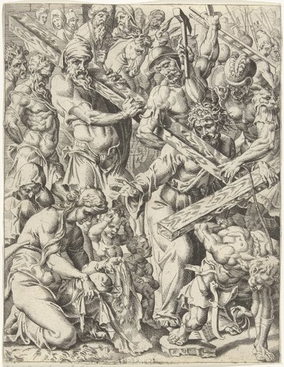 Carrying of the Cross (The Fall and Redemption of Mankind through the Life and Passion of Christ series) by Dirck Volckertsz. Coornhert (attributed to)