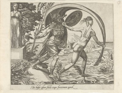 No Shield Protects against Misfortune; The Greater your Fortune, the Bigger your Sorrows (Proverbs about Fortuna, series title) by Dirck Volckertsz. Coornhert (attributed to)