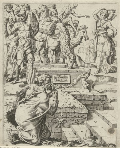 Rebecca Meets Eliezer at the Well (Isaac