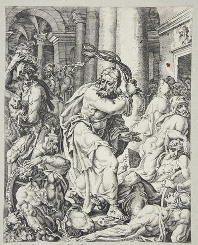 Christ Driving the Moneychangers from the Temple by Dirck Volckertsz. Coornhert